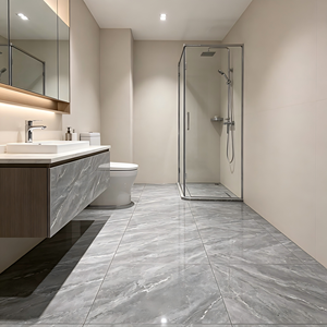 Piastrella in Ceramica Lucida Grigio Scuro 300x600mm, Resistente alle Macchie e Antiscivolo, per Ville Moderne, Sale e Bagni, Prezzo di Fabbrica - Product Image 4