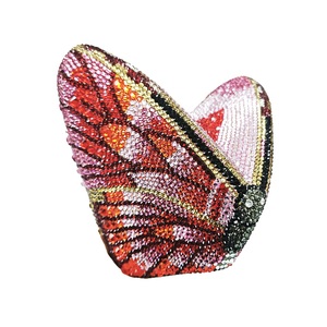 Women Butterfly Crystal Evening Bag Luxury Rhinestone Clutch <b>Purse</b> with Detachable Metal Chain Cocktail Club Handbag - Product Image 5