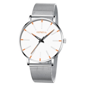 Nuevo Reloj de Cuarzo para Hombre GENEVA con Correa de Malla de Aleación y Escala Colorida, Suministro Directo de Fábrica - Product Image 2