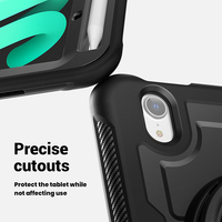 Étui robuste antichoc en TPE pour iPad Mini 7 A17 Pro 2024 8.3 pouces avec poignée et béquille rotative