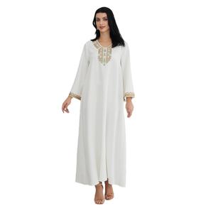 Abaya décontractée en polyester avec <span class=keywords><strong>dentelle</strong></span> pour femmes musulmanes, vente en gros pour le commerce extérieur au Moyen-Orient - Product Image 5