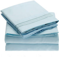 Ensemble de drap housse en polyester de haute qualité taille personnalisée ensemble de drap de lit housse de couette Queen King
