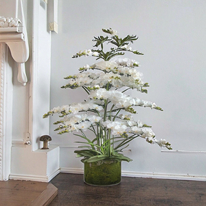2025 Nueva Planta de Phalaenopsis Artificial de poliéster en maceta para graduación Navidad Año Nuevo Pascua decoraciones de Halloween - Product Image 1