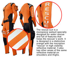 <span class=keywords><strong>Combinaison</strong></span> de plongée thermique en néoprène de 5 mm avec poches latérales réglables personnalisées en usine, réfléchissante, pour la sauvetage aquatique - Product Image 6