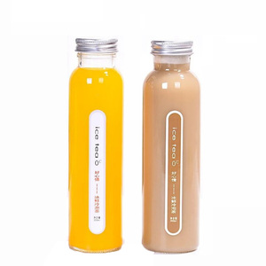 Bán Buôn 10Oz 16Oz Rõ Ràng Rỗng <span class=keywords><strong>Container</strong></span> 250Ml 350Ml 500Ml Nước Đá Trà Sữa Nước Giải Khát Chai Thủy Tinh - Product Image 1