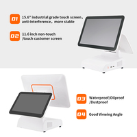 Nuevo diseño, Etiqueta Privada, caja registradora blanca, pantalla táctil, terminal de pago, Windows Pos Systems, máquina para Hotel