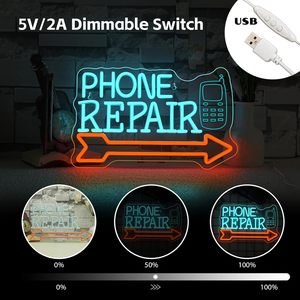 Phone Repair Neon <b>Sign</b> LED indoor hanging ambient light shop <b>sign</b> wall decoration light entrance indicator light luminous <b>sign</b> - Product Image 3