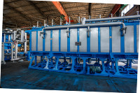 Machine de moulage hydraulique à hauteur réglable pour EPS, robuste, pour le thermoformage de plastique pour briques légères