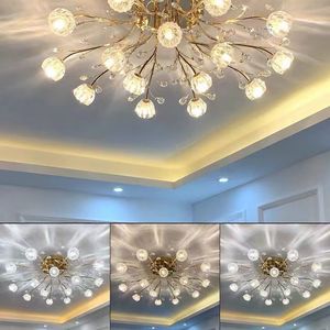 Lámpara <span class=keywords><strong>de</strong></span> <span class=keywords><strong>Techo</strong></span> <span class=keywords><strong>de</strong></span> Cristal <span class=keywords><strong>de</strong></span> Estilo Europeo para Sala <span class=keywords><strong>de</strong></span> Estar, Moderna y Minimalista, LED, para Dormitorio, Comedor, Lámpara <span class=keywords><strong>de</strong></span> Araña <span class=keywords><strong>de</strong></span> Cristal - Product Image 4
