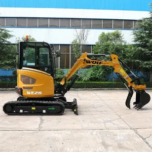 Popular sale mini excavator wolf wood excavator with hydraulic thumb clamp attachments