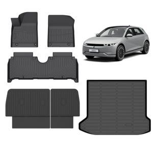 Tapis de sol de voiture antidérapant toutes saisons, tapis de coffre, tapis de dossier de siège avec logo, jolis tapis de sol de voiture pour Hyundai <span class=keywords><strong>Ioniq</strong></span> 5 N 2025 - Product Image 1