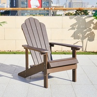avec porche avant Ensemble d'été Chaise de jardin extérieur au bord de la piscine Chaise Adirondack en plastique HDPE en bois