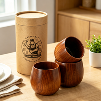 Gobelet en bois massif brûlé à l'intérieur pour whisky, réutilisable, pour bourbon, café, bière, bar, camping, avec logo personnalisé, vente en gros