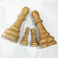 Tallado CNC en Madera de Nogal Negro Personalizado para Juegos de Ajedrez y Componentes de Juegos de Mesa, Artesanía en Madera Sólida de Primera Calidad