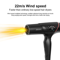 Sèche-cheveux professionnel Jadeempress 2400W, 90000 tr/min, séchage rapide, buse concentratrice, ions négatifs, moteur BLDC électrique