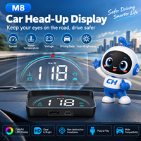 OBD2 Auto HUD Head-up-Display Digitaler Tachometer Drehzahlmesser Wassertemperatur Spannungsalarm Auto-Helligkeit LED-Anzeige