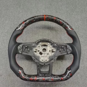 Volant en fibre de carbone forgé pour Volkswagen VW <span class=keywords><strong>Golf</strong></span> MK7 7.5 GTI <span class=keywords><strong>GTD</strong></span> GTE R 2013-2020 Polo GTI CC pour Tiguan Passat - Product Image 3