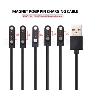 Cable de Carga Rápida Magnético USB 2.0 con Conector Pogo Pin de Doble Cabeza y 2 Pines de 2.5MM de Cobre Puro para Gafas Inteligentes, Relojes Inteligentes y Auriculares - Product Image 2