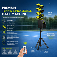 Machine de service de balles automatique professionnelle télécommandée pour l'entraînement multisports, alimentateur de balles portable universel pour le tennis
