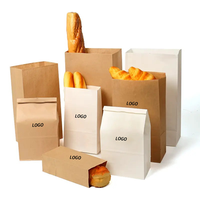 Petit déjeuner cuisson pain emballage debout pochette pain sac en plastique emballage avec fenêtre