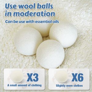 Nouvelles boules de lavage tendance, naturelles, réutilisables, en laine biologique, pour le séchage du linge - Product Image 4