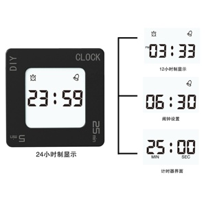 Nuevo Reloj Despertador Digital Inteligente Giratorio con Función de Repetición y Temporizador, Tipo de Producto Relojes de Mesa - Product Image 5
