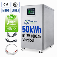 Sistema de Almacenamiento de Energía Solar para el Hogar, Apilable, de 51.2V, 300Ah, 800Ah, 1000Ah, LiFePO4, con BMS Integrado