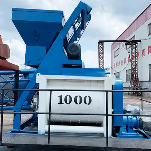 ขายร้อนที่กําหนดเอง JS1000 เครื่องผสมคอนกรีตเพลาคู่ 60m3 / h โฮสต์ผสมบังคับโรงงานผสมคอนกรีต