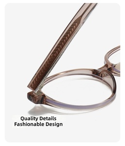Gafas de Computadora con Filtro de Luz <span class=keywords><strong>Azul</strong></span>, Logotipo Personalizado, Montura Óptica Ovalada <span class=keywords><strong>Retro</strong></span> de Marco Pequeño para Hombres y Mujeres, Gafas de Uso Diario - Product Image 3