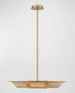 Candelabro lineal con flecos de cadena dorada, iluminación artística moderna para comedores - Product Image 5