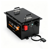 Baterai Semi-solid State LiFePO4 51.2V 60Ah IP65 6000 Siklus 150A Discharge untuk Golf Cart/Solar/EV - Dukungan BMS Kustom OEM