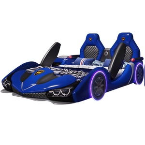 <span class=keywords><strong>Letto</strong></span> a Forma di Auto per Bambini, <span class=keywords><strong>Letto</strong></span> Singolo in Legno Massello con Ringhiera, Design Cartoon per Ragazzi e Ragazze, Uso Scolastico - Product Image 6