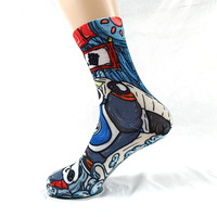 Nouvelle Arrivée Chaussettes Unisexe Épaisses à Séchage Rapide avec Impression Animale et Logo sur le Bas, Personnalisées par Sublimation 3D, Style Automne