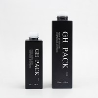 Bouteille en verre opaque dégradée de corps rectangulaire de 50ml 120ml avec bouchon de pompe pour l'emballage de shampooing de gel de lotion de soin de la peau sensible à la lumière