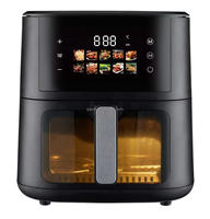 Nouvelle Friteuse à Air Chaud Intelligente en Acier Inoxydable 8L/9L avec Double Élément Chauffant 1700~2100W et Contrôle Numérique Visible – Prix Usine Promotionnel