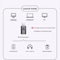 Adaptador USB para Audio Inalámbrico Auxiliar, Receptor y Transmisor 2 en 1, Audio Universal para Computadora, Adaptador de Audio Inalámbrico 5.0 BLE
