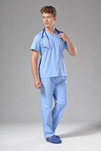 New Arrival Unisex 3XL Euro Size Woven Polyester/Cotton Nurse <strong>Scrubs</strong> Sets Custom Logo Hospital Summer <strong>Apparel</strong> Clinic Laboratory - Product Image 6