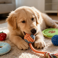 Grappig piepend schattig interactief kauwspeeltje voor honden - tandenreinigend duurzaam milieuvriendelijk