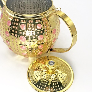 Eco Friendly accessori da caffè cromato marocchino brocca da tè e caffettiera arabiana caffettiera 201 acciaio inossidabile marocchino pentola - Product Image 6