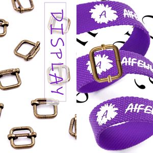 Swpeet Pcs Inch Mm Anneaux métalliques en bronze, ajusteurs rectangulaires métalliques, glissières, boucles à rouleaux, boucles à broche, ajusteurs de sangle - Product Image 6