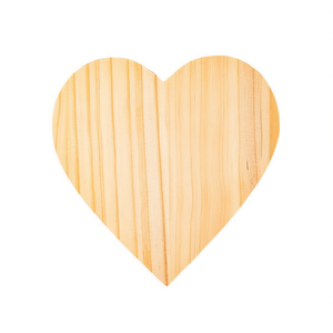 Tavola di Legno a Forma di Cuore Ilan 10x0,5 Cm per Decorazioni Artigianali, Confezione da 12 Pezzi - Product Image 1