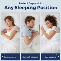 Oreiller de lit réglable de qualité hôtelière pour le soin du cou, avec mousse à mémoire de forme déchiquetée et housse lavable, pour chambre et hôtel