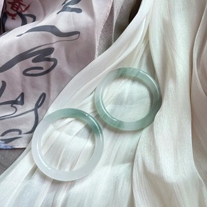 À la mode 10MM glace verre Transparent Jade femmes Bracelet <span class=keywords><strong>Simple</strong></span> mince bracelets pour filles fête bijoux cadeau - Product Image 4