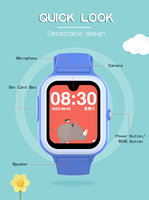 Montre connectée GPS pour enfants 4G VM01 Écran Amoled Étanche IP67 Localisation LBS WIFI Carte SIM 4G Appel vidéo SOS Montre connectée pour enfants