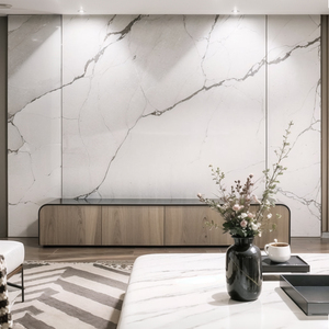 Panneaux muraux modernes en faux marbre, finition brillante, revêtement UV, plaque décorative pour la rénovation <span class=keywords><strong>de</strong></span> cuisines et salles <span class=keywords><strong>de</strong></span> <span class=keywords><strong>bain</strong></span> <span class=keywords><strong>de</strong></span> luxe - Product Image 1