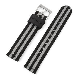 Correa de reloj de lona de 18mm, 20mm y 22mm para <span class=keywords><strong>TIMEX</strong></span> T49963 T49905, correa de nailon resistente al agua, suave y cómoda, con hebilla para <span class=keywords><strong>hombre</strong></span> - Product Image 2