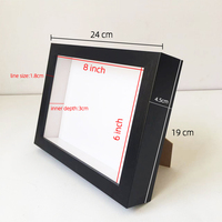 Cadre de boîte 3D Shaw Taille 6X8 "Profondeur intérieure 3cm Cadre d'affichage Table Fleur sèche Cadre photo