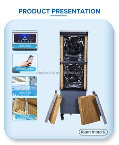 Double Fans Portable Floor Standing Air Conditioner Evaporative Cooler Machine Crimatization Cooling Fan 3 in 1 Portable Air - Product Image 2