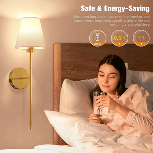 Rechargeable Modern <b>Wall</b> Sconce Living Room Indoor Gold RGB <b>Dimmable</b> Wireless Battery Operated <b>Wall</b> Sconce with Remote Control - Product Image 3