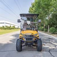 Voiturette de golf électrique tout-terrain personnalisée 4 places avec sièges arrière pour hôtel, ferme, complexe hôtelier et véhicule tout-terrain (ATV/UTV)